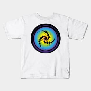 Triple Spiral Crop Circle Kids T-Shirt